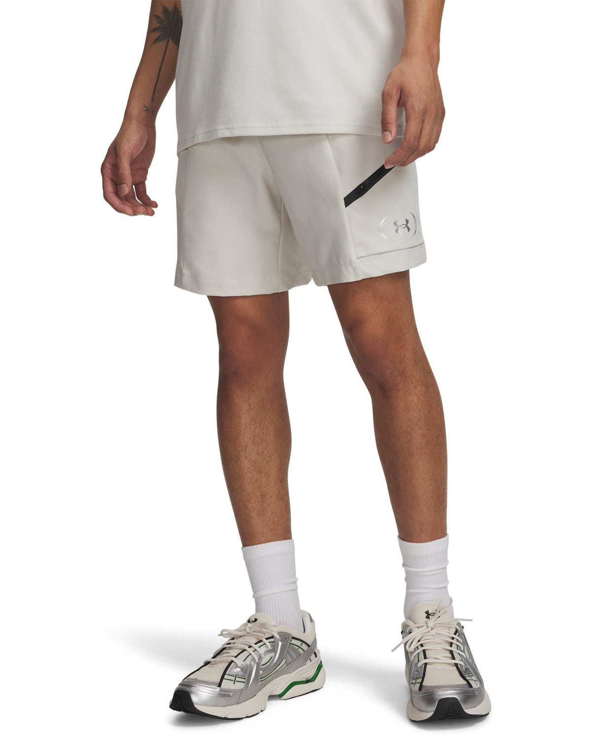 UA Unstoppable+ Woven Men's Shorts - White
