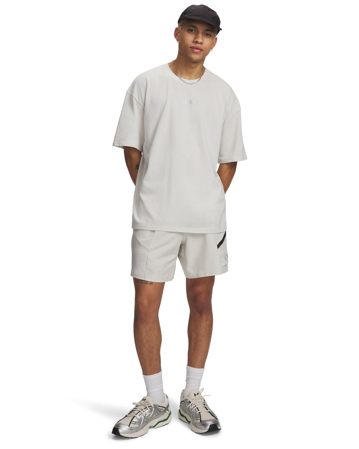 UA Unstoppable+ Woven Men's Shorts - White