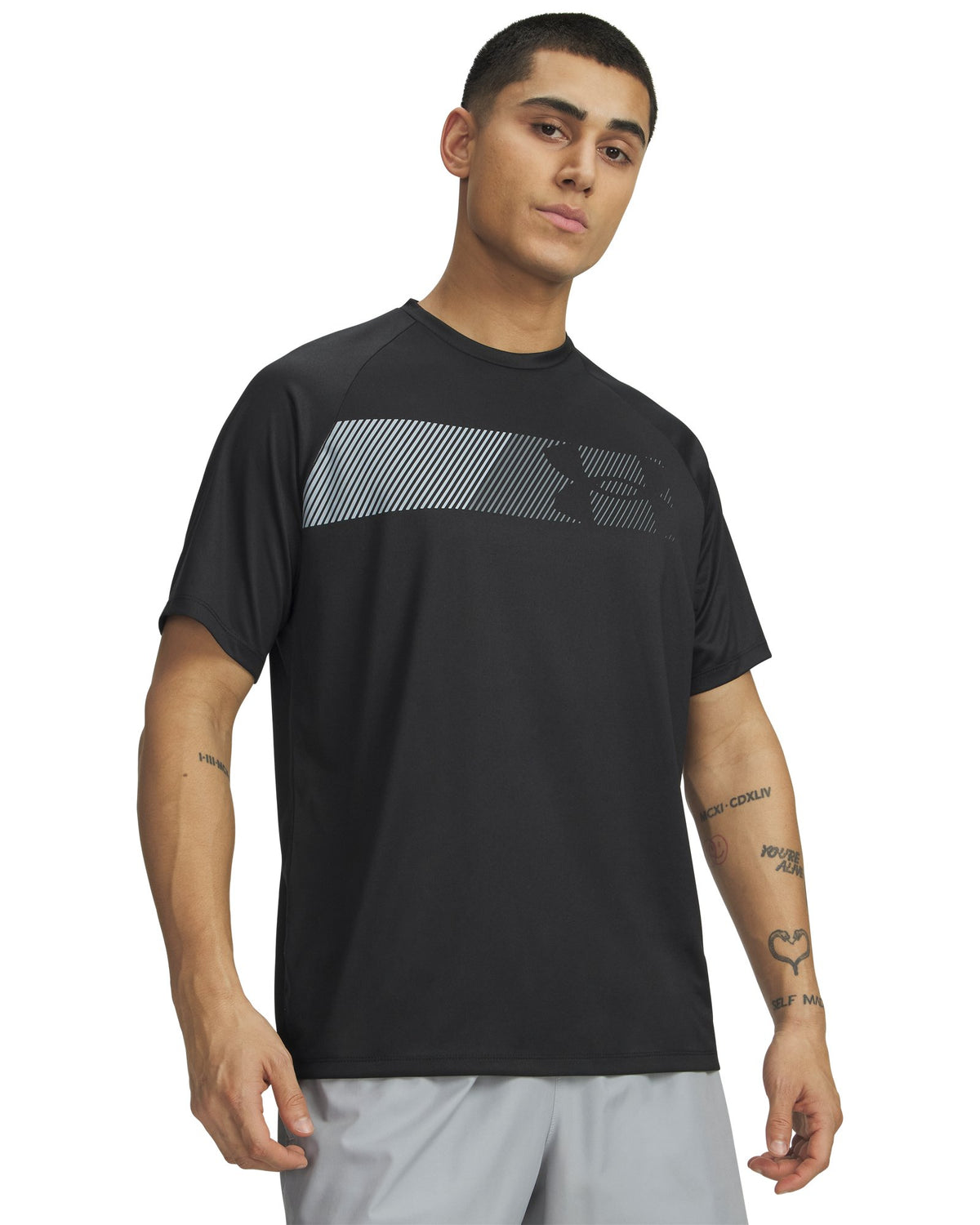 UA Tech™ Graphic Men's Short Sleeve - Gray