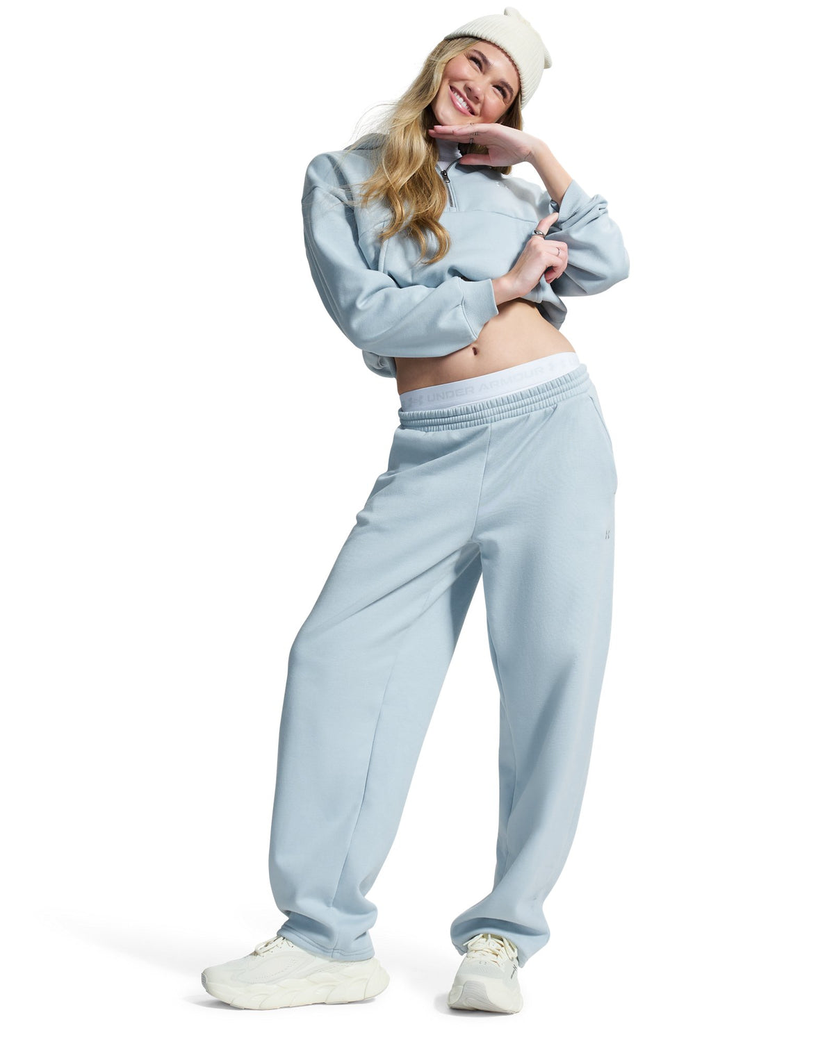 UA Icon Fleece Relaxed Women's Pants - Gray