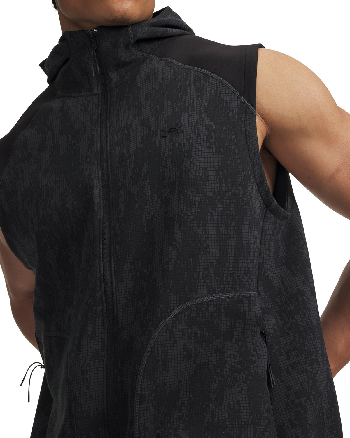 UA Unstoppable Fleece Men's Hooded Vest - White