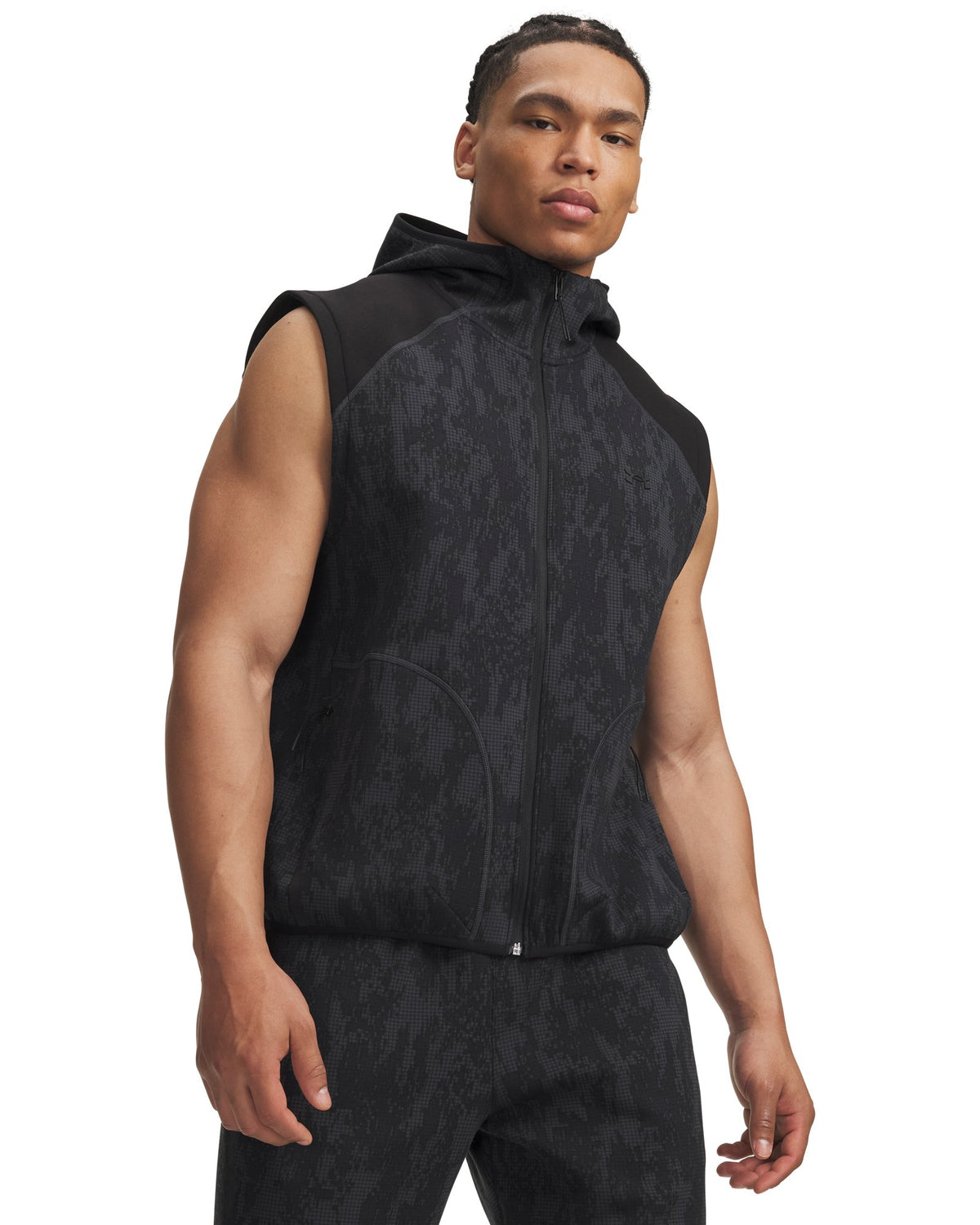 UA Unstoppable Fleece Men's Hooded Vest - White