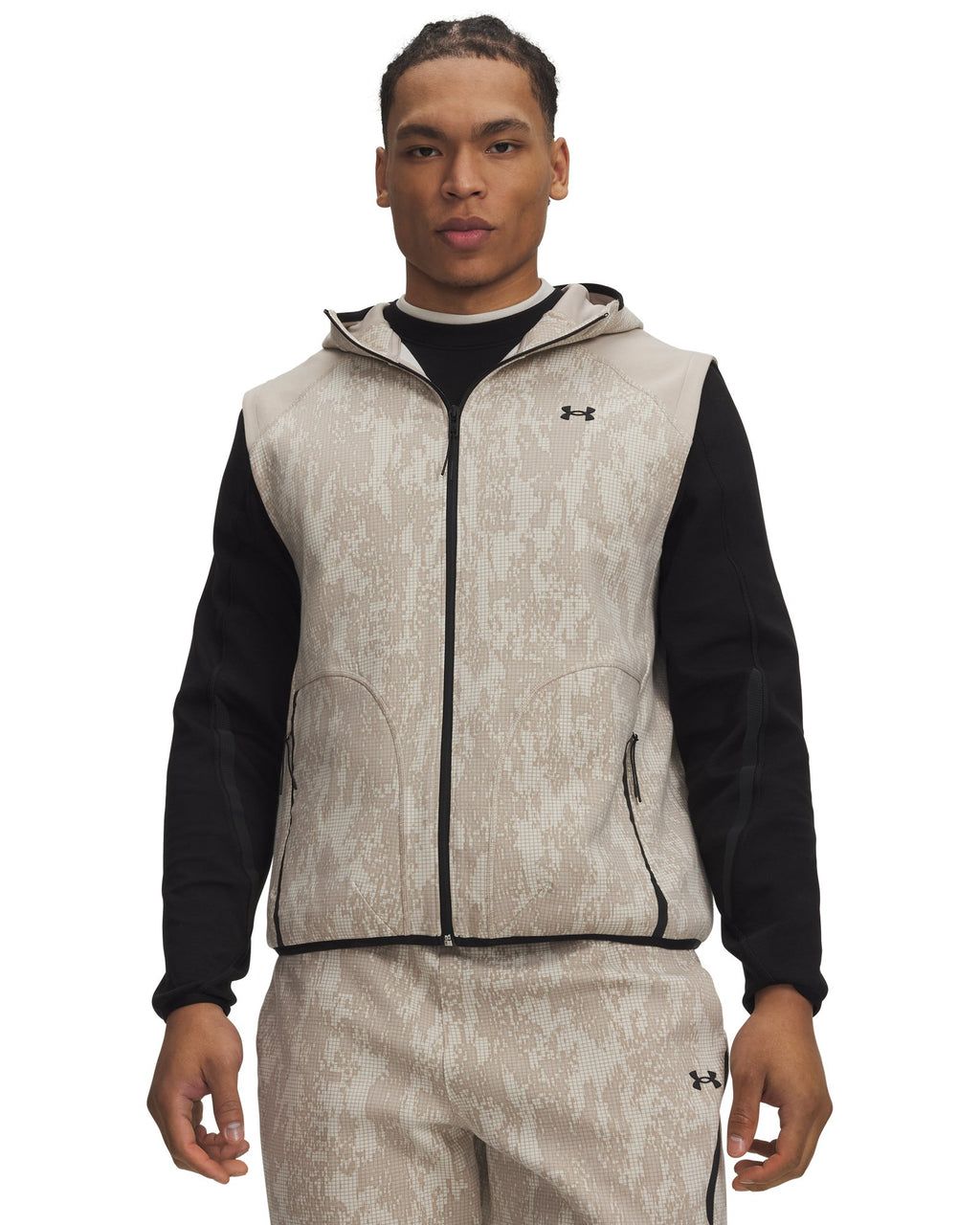 UA Unstoppable Fleece Men's Hooded Vest - White