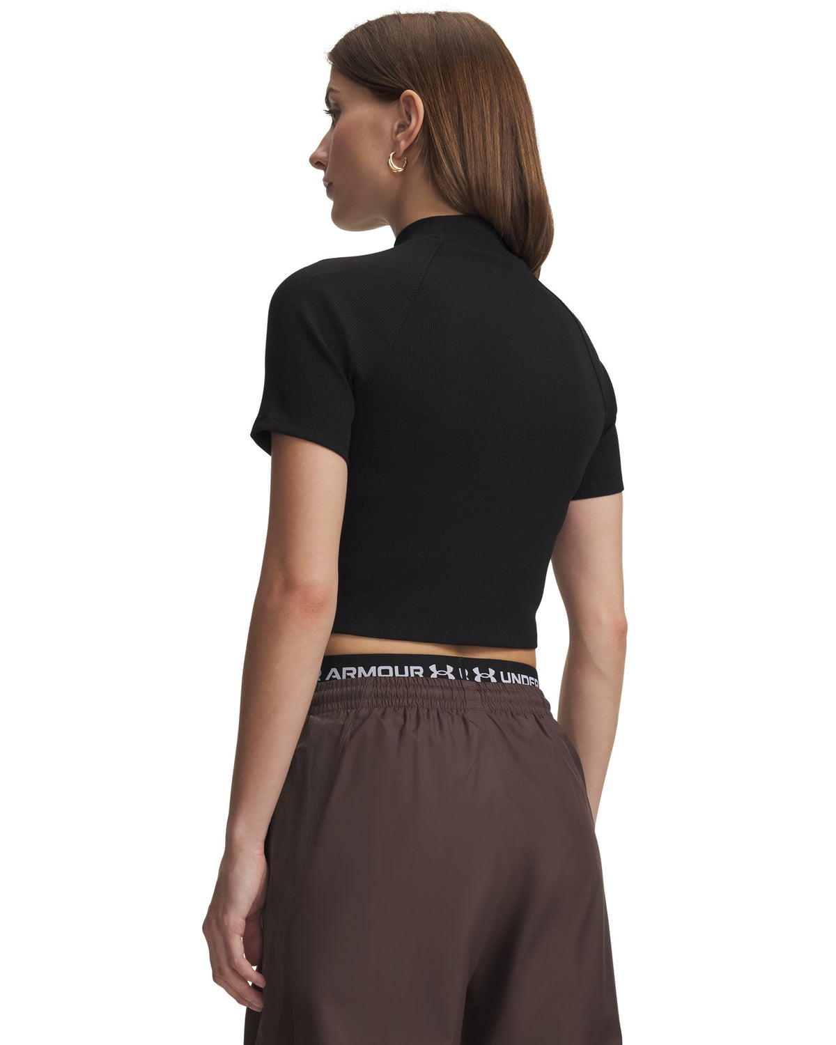 UA Rival Rib Women's Mock Short Sleeve - Black
