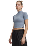 UA Rival Rib Women's Mock Short Sleeve - Blue