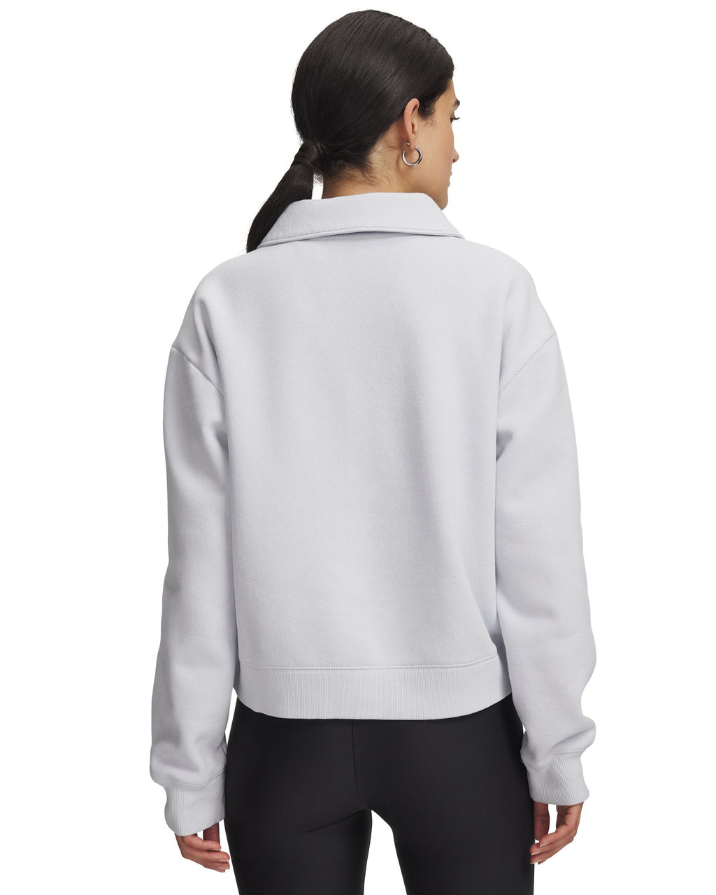 UA Rival Fleece Women's Long Sleeve Polo - Gray