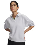 UA Rival Fleece Women's Long Sleeve Polo - Gray