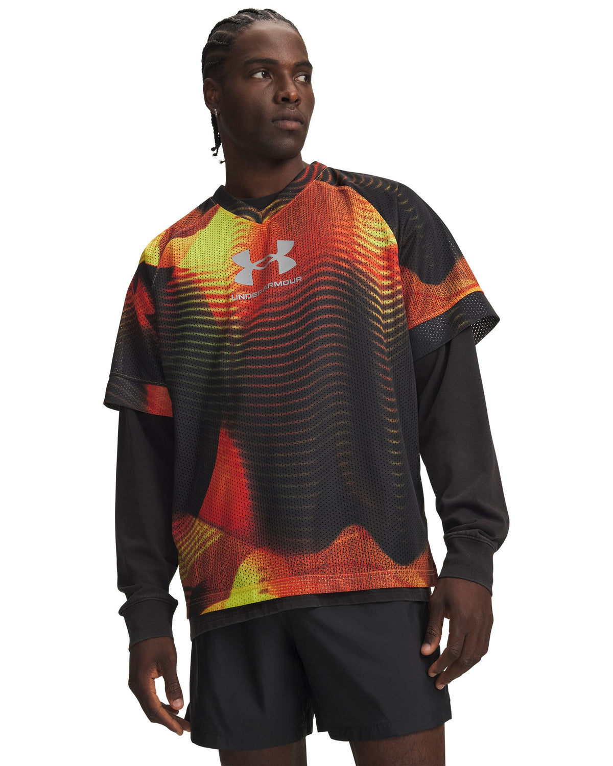 UA Icon Mesh Men's Short Sleeve Jersey - Black