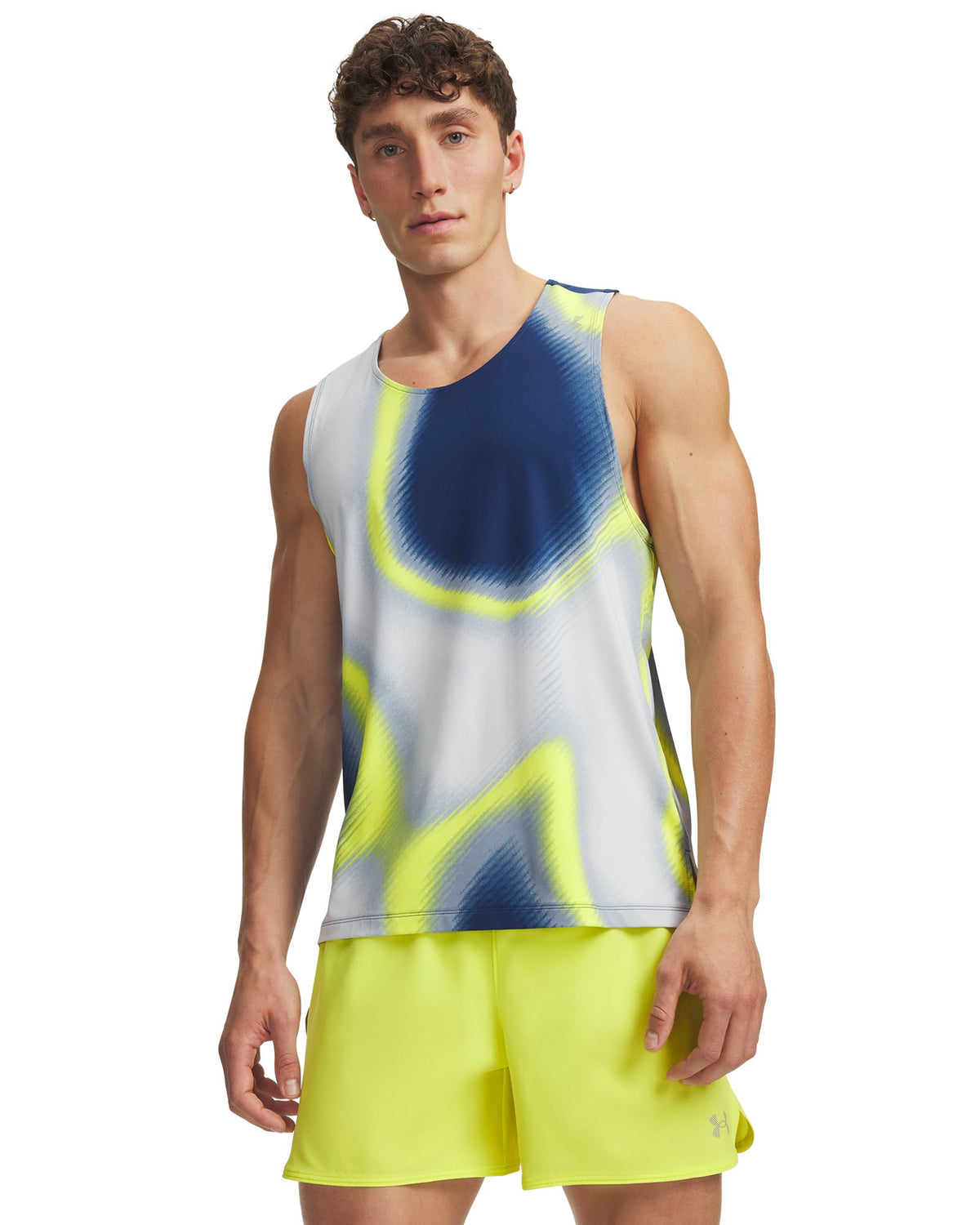 UA Velociti Pro Printed Men's Singlet - Blue