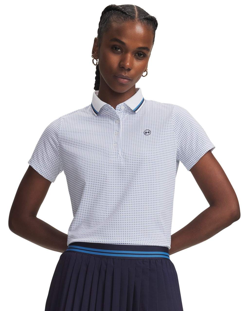 UA ArmourDry Printed Women's Polo - White