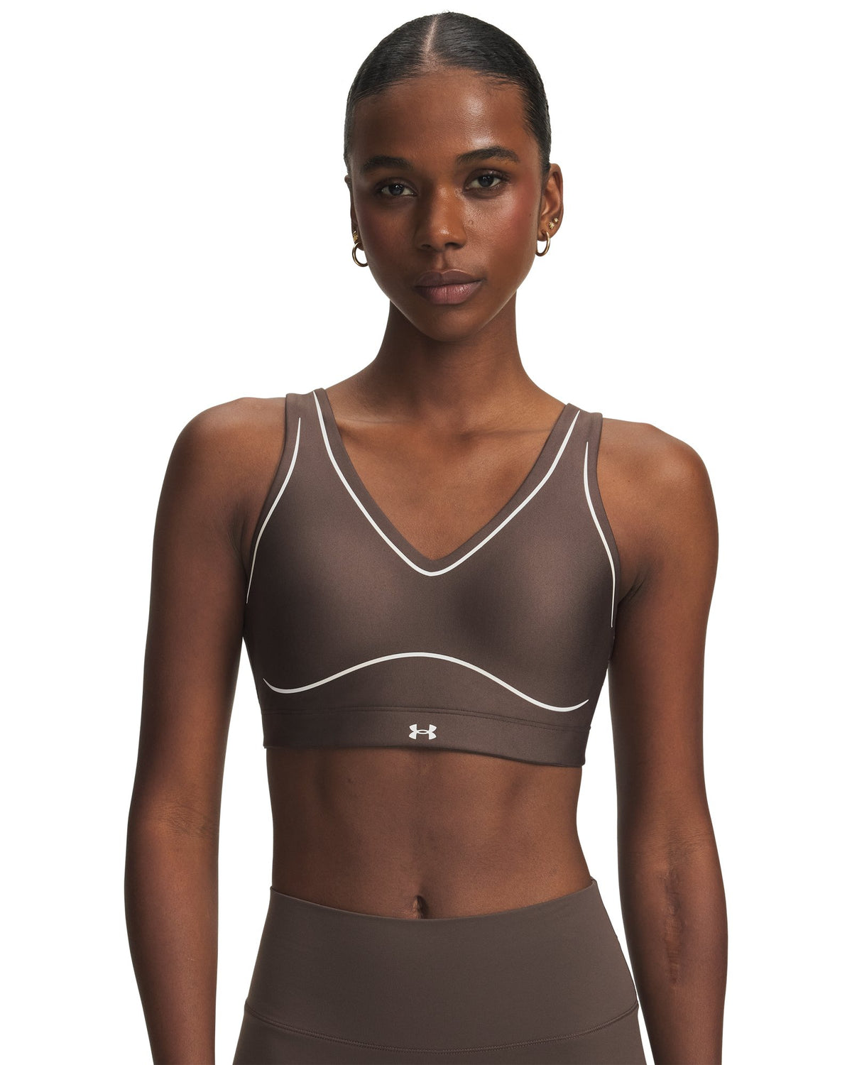 UA Infinity Mid Novelty Women's Sports Bra - Brown