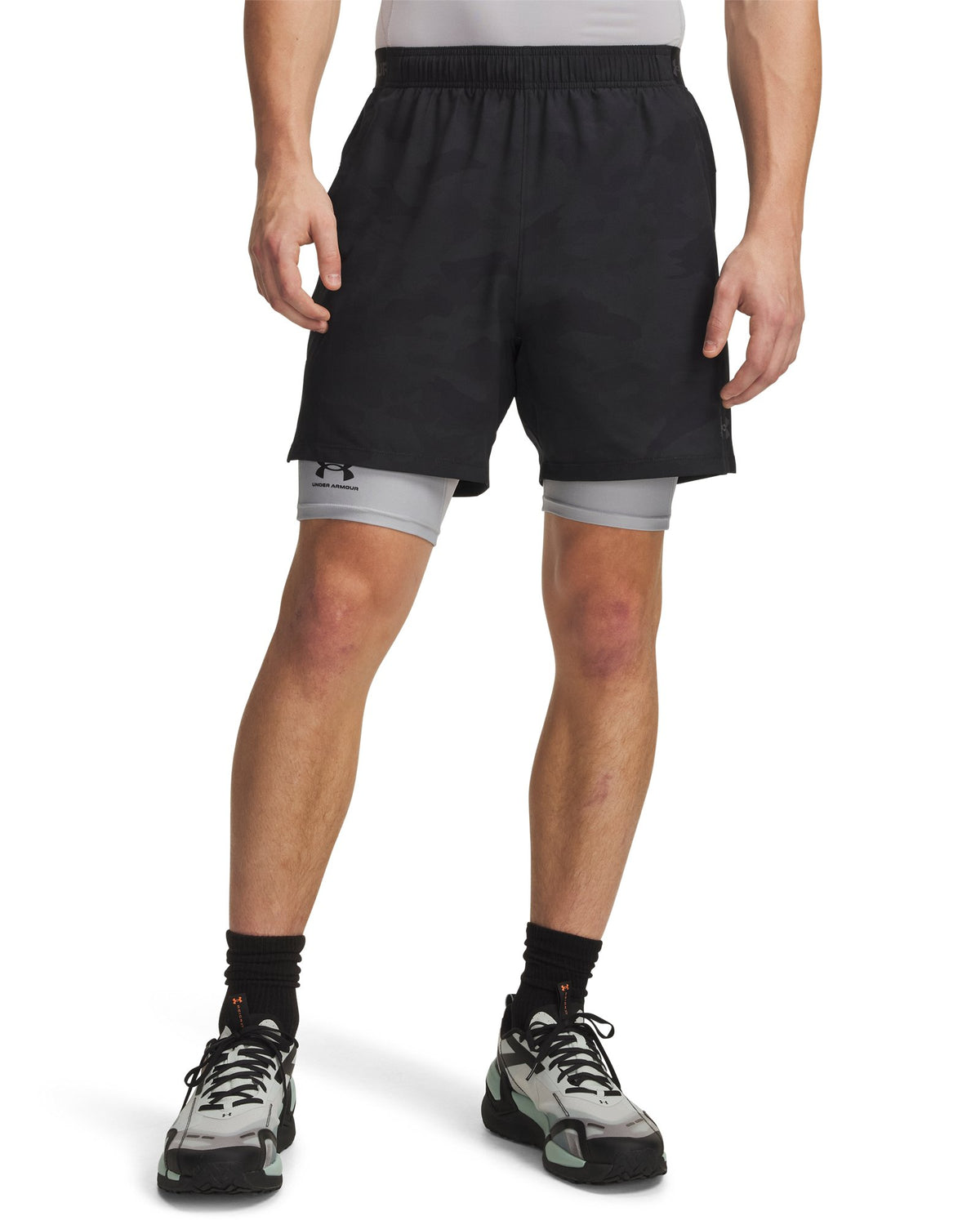 UA Vanish Woven 2.0 Printed Men's 6" Shorts - Black