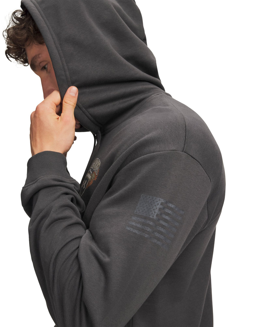 UA Freedom Eagle Skull Men's Hoodie - Gray