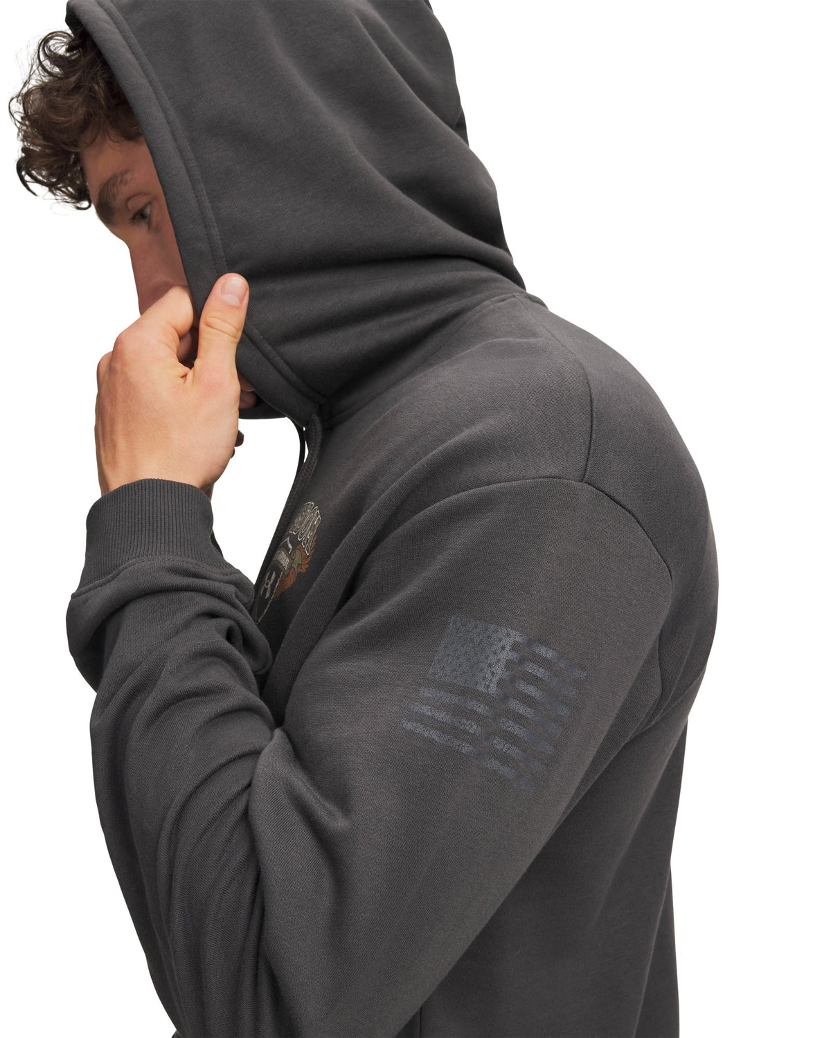 UA Freedom Eagle Skull Men's Hoodie - Gray