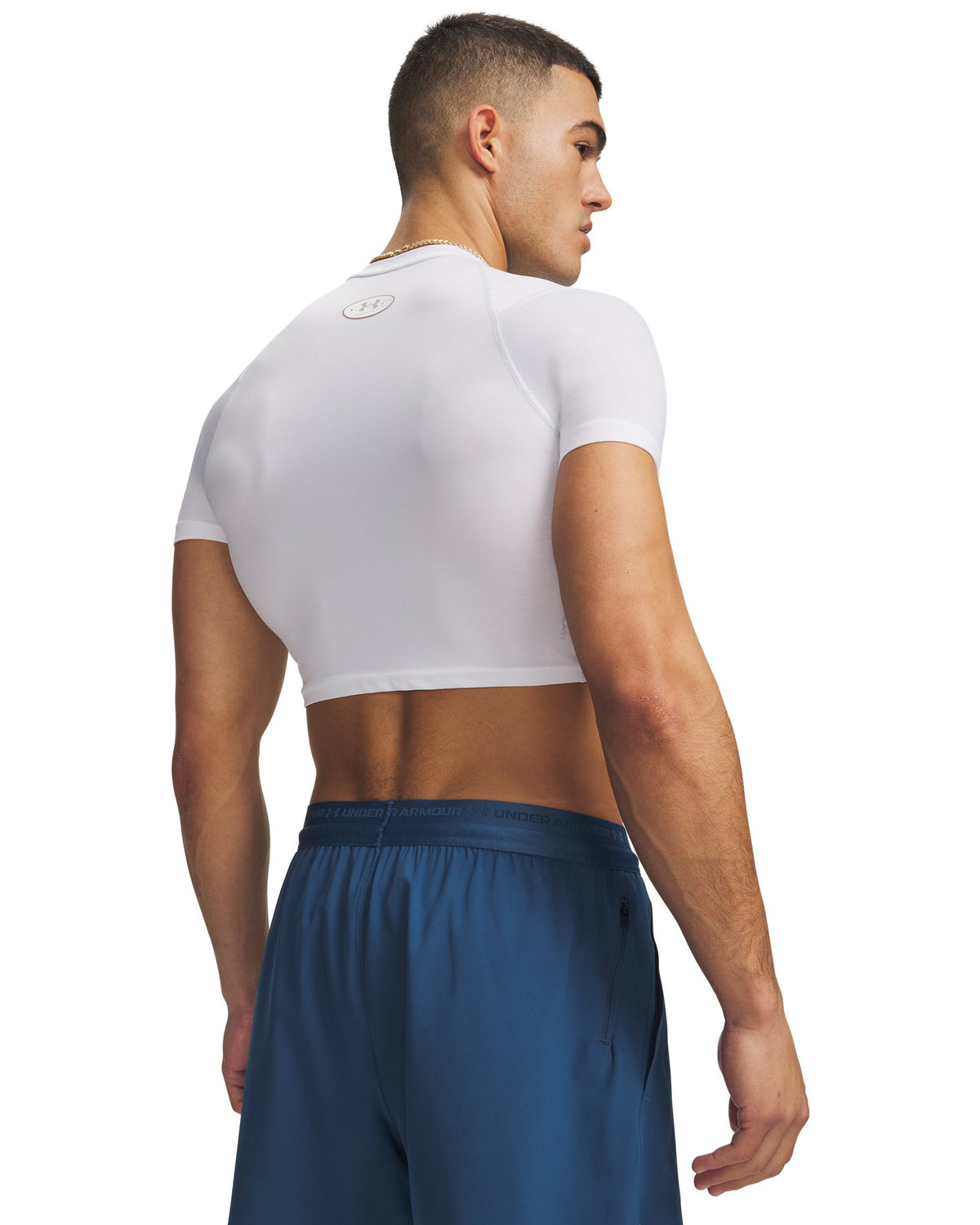 HeatGear® Elite Men's Compression Crop Short Sleeve - White