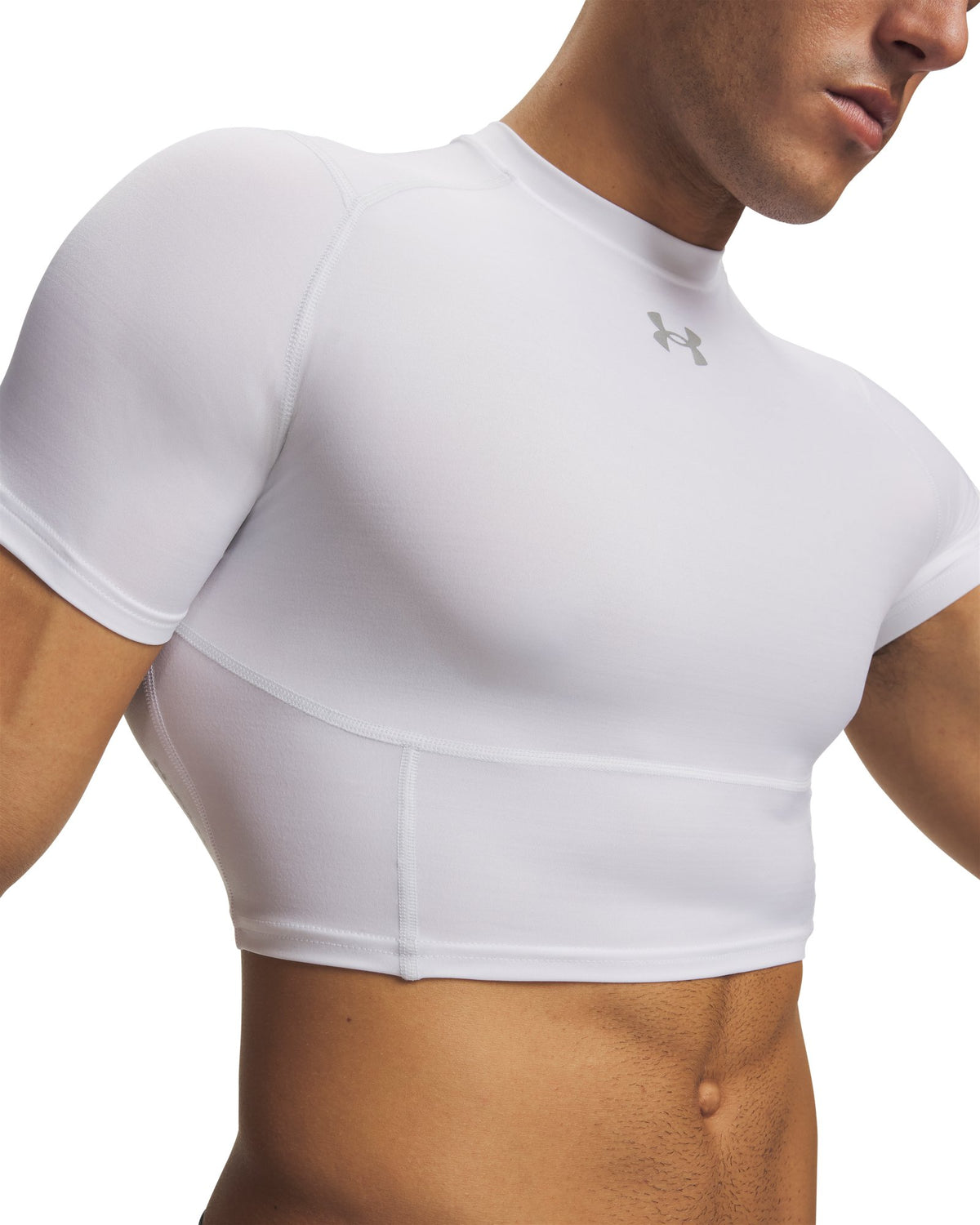 HeatGear® Elite Men's Compression Crop Short Sleeve - White