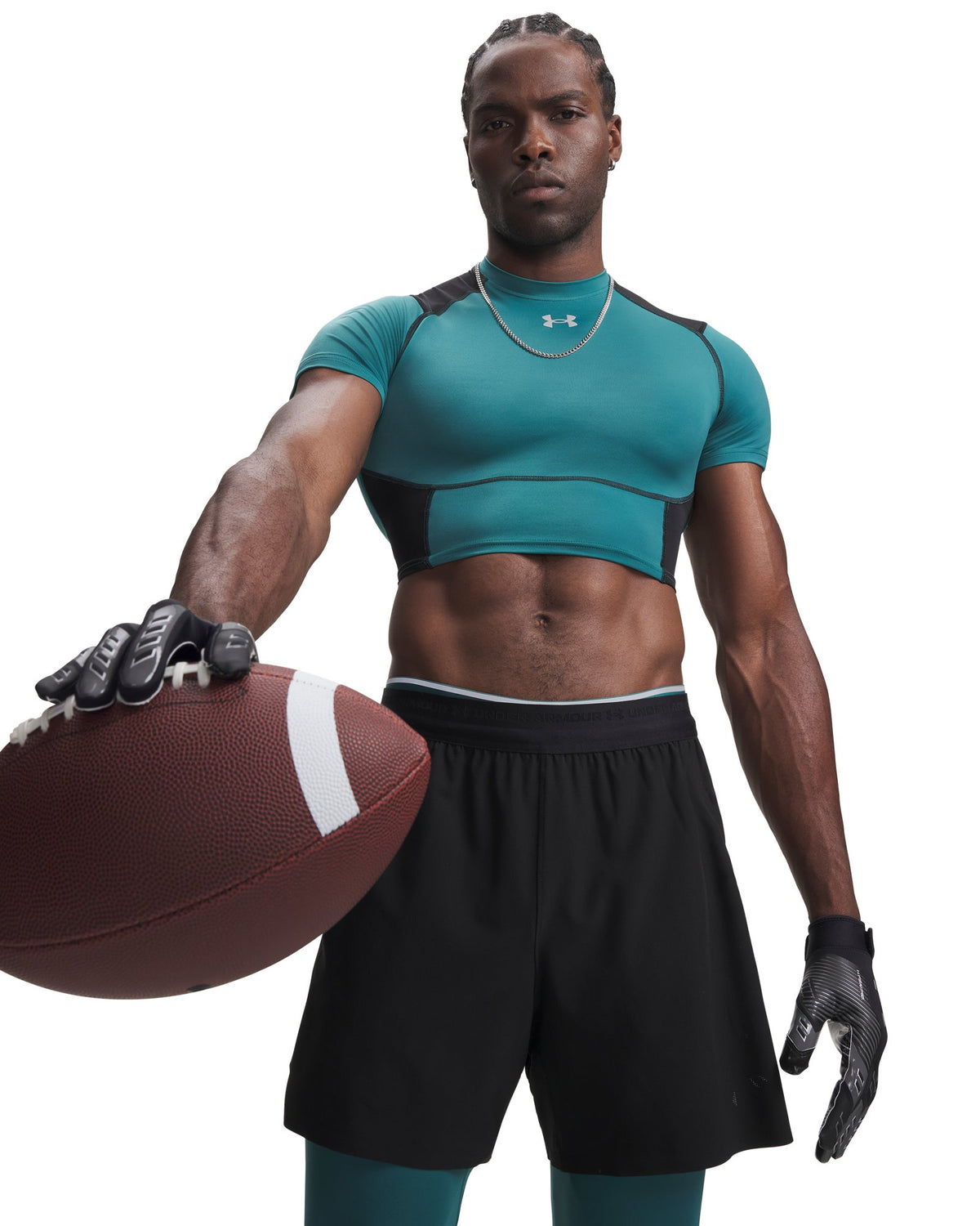 HeatGear® Elite Men's Compression Crop Short Sleeve - Green