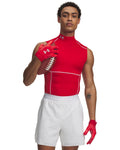 HeatGear® Elite Men's Sleeveless Mock - Red