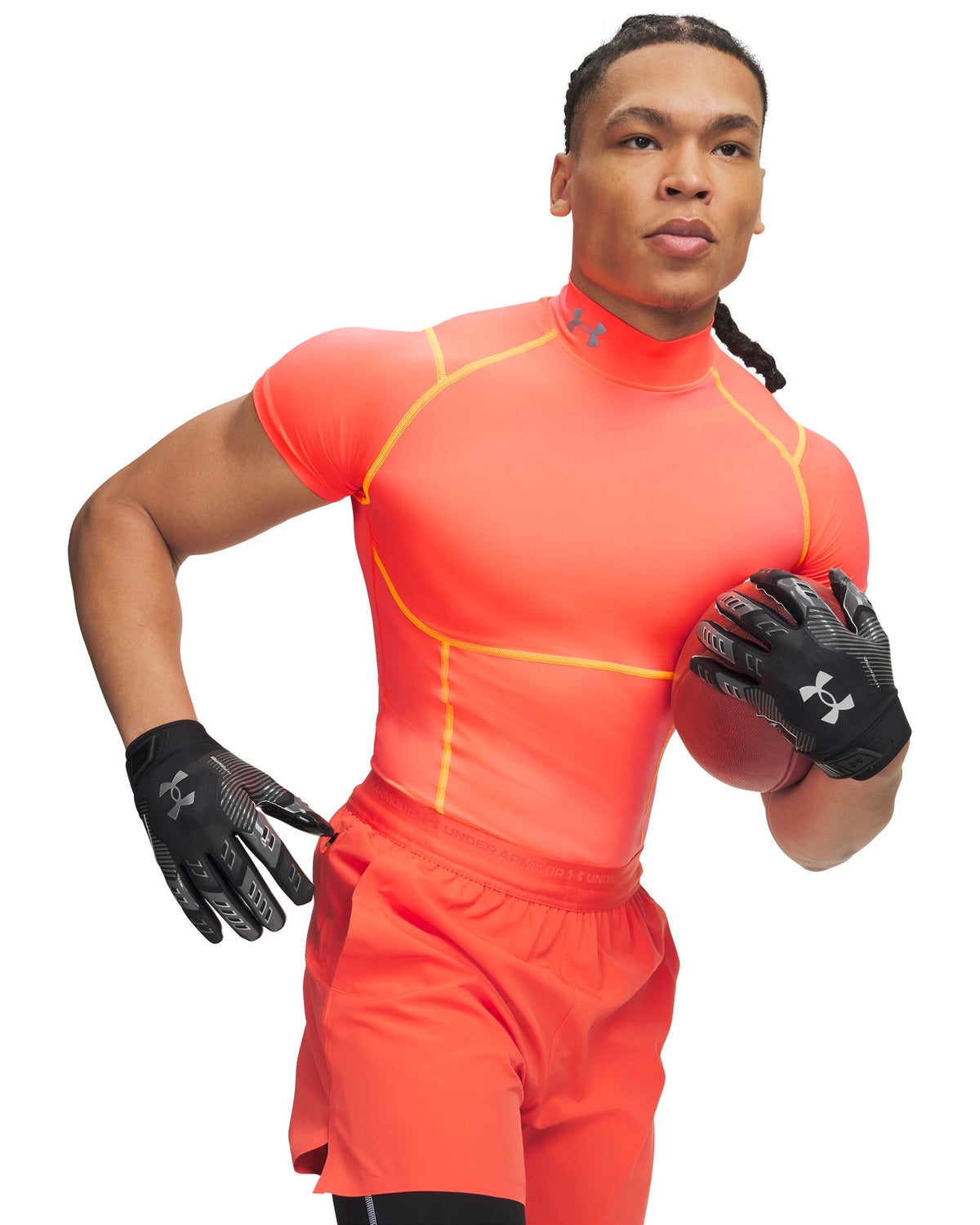 HeatGear® Elite Men's Compression Mock Short Sleeve - Orange