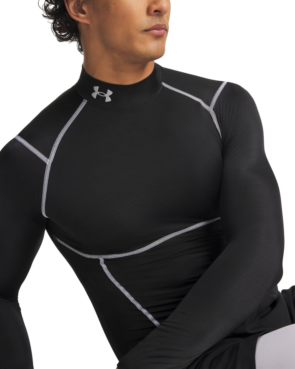 HeatGear® Elite Men's Compression Mock Long Sleeve - Black
