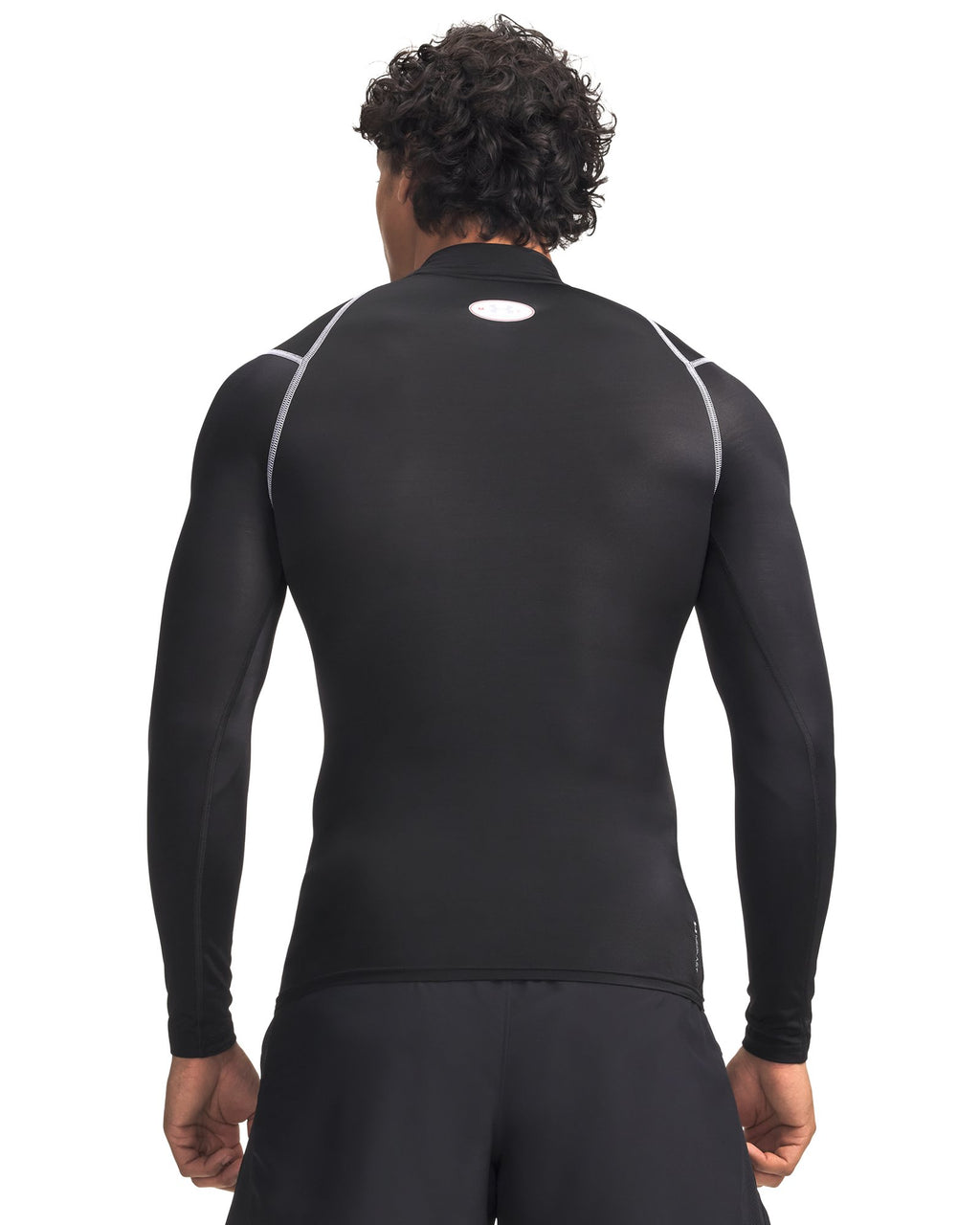 HeatGear® Elite Men's Compression Mock Long Sleeve - Black