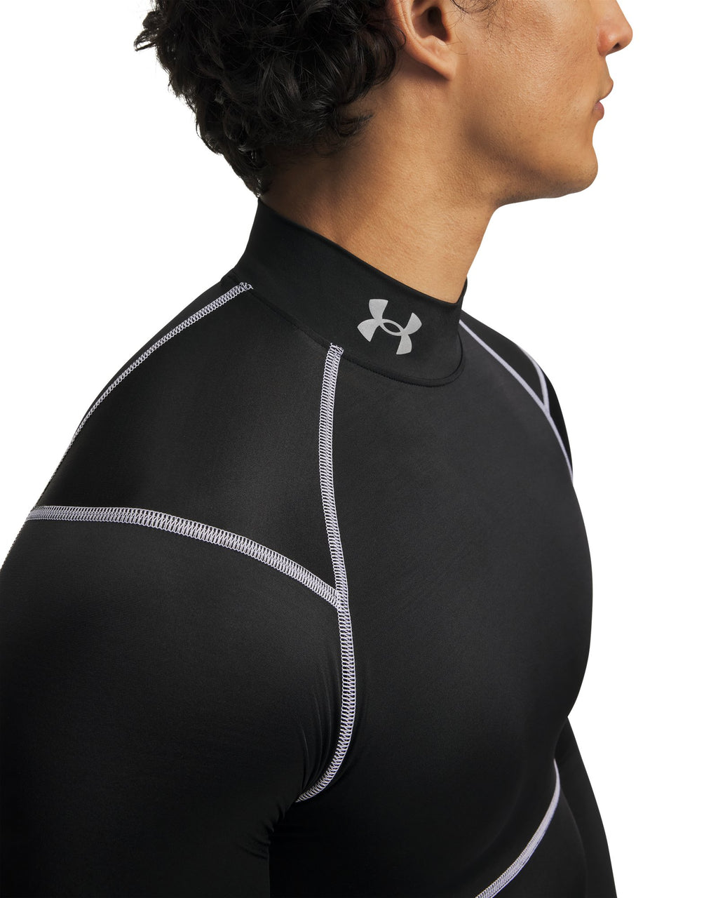 HeatGear® Elite Men's Compression Mock Long Sleeve - Black
