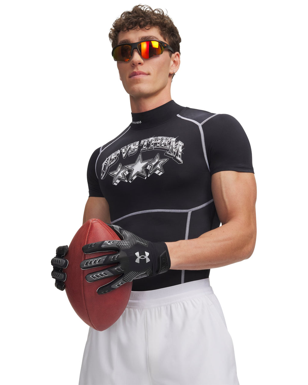 HeatGear® Elite All-America Men's Mock Short Sleeve - Black