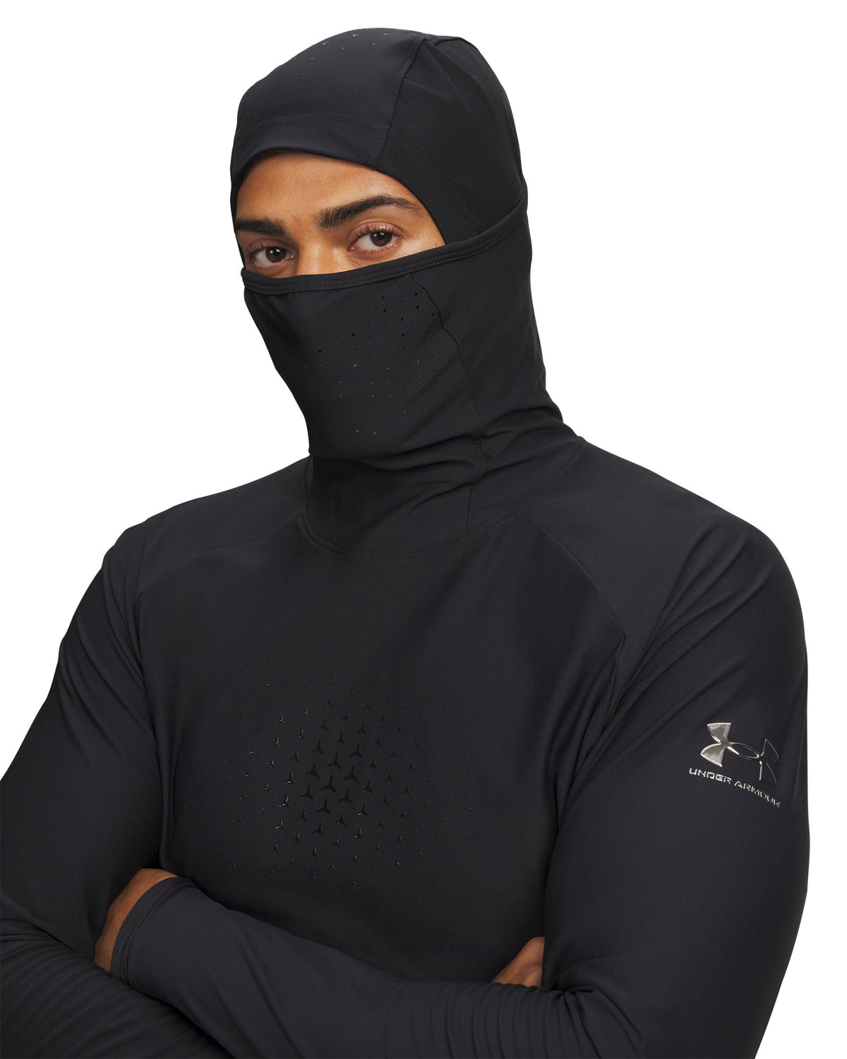 UA Challenger Elite Men's Balaclava Hoodie - White