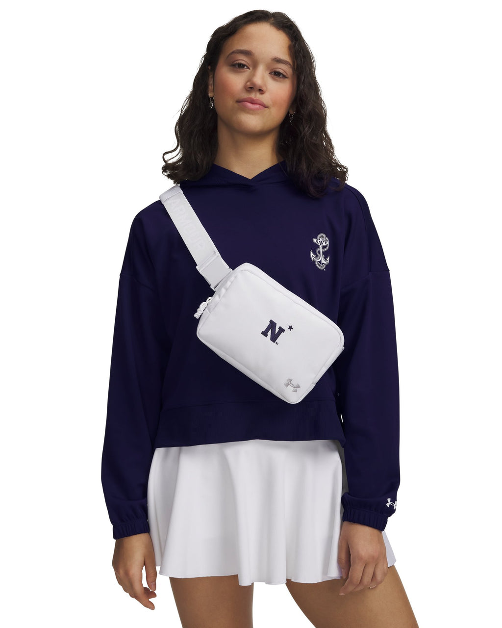 UA Sportstyle Collegiate Waist Bag Crossbody - White