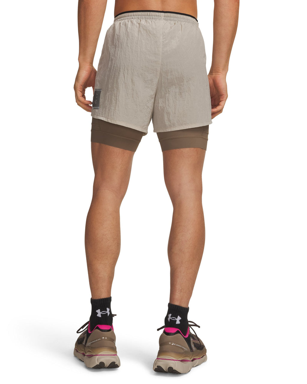 UA HB Run Men's 2-in-1 Shorts - Brown