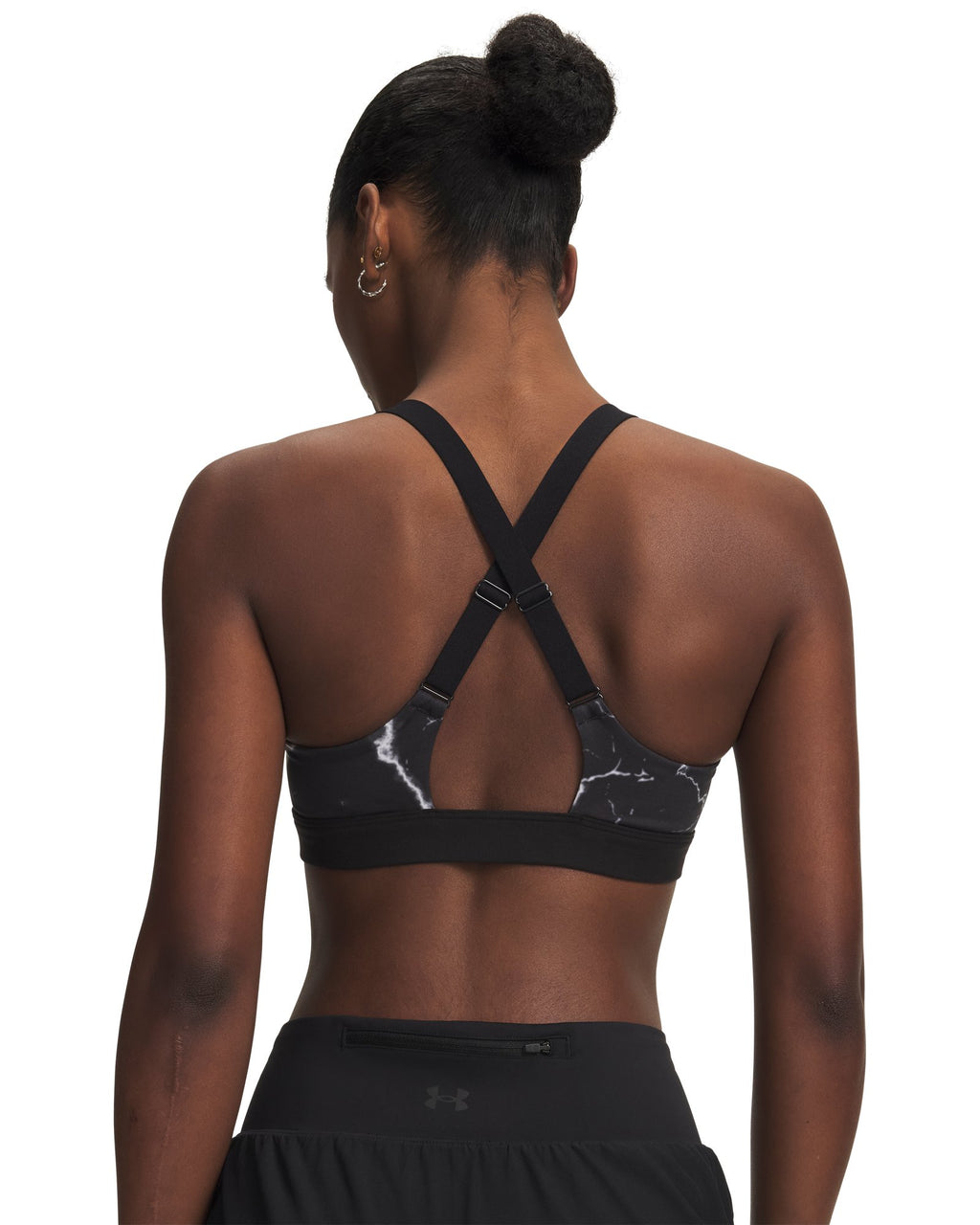 UA HB Run Printed Women's Sports Bra - Black