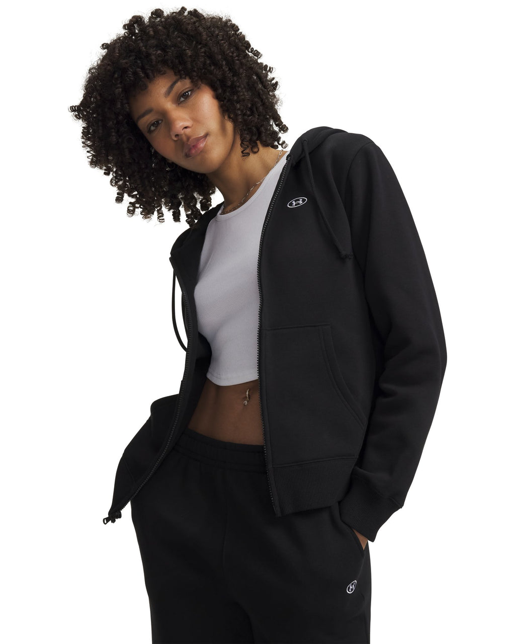 UA Rival Fleece Women's Full-Zip Hoodie - Black