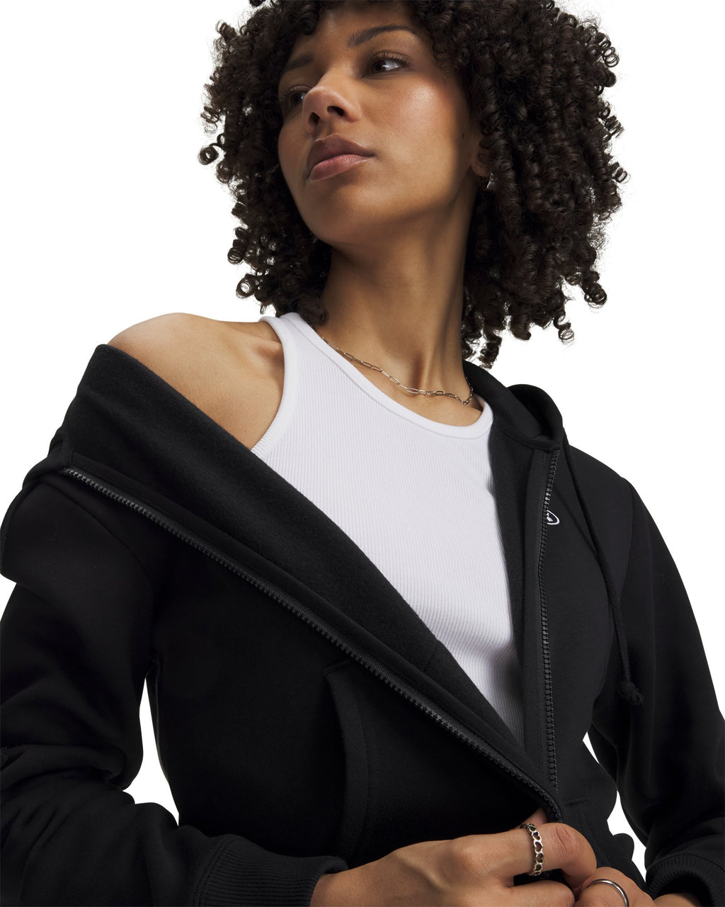 UA Rival Fleece Women's Full-Zip Hoodie - Black