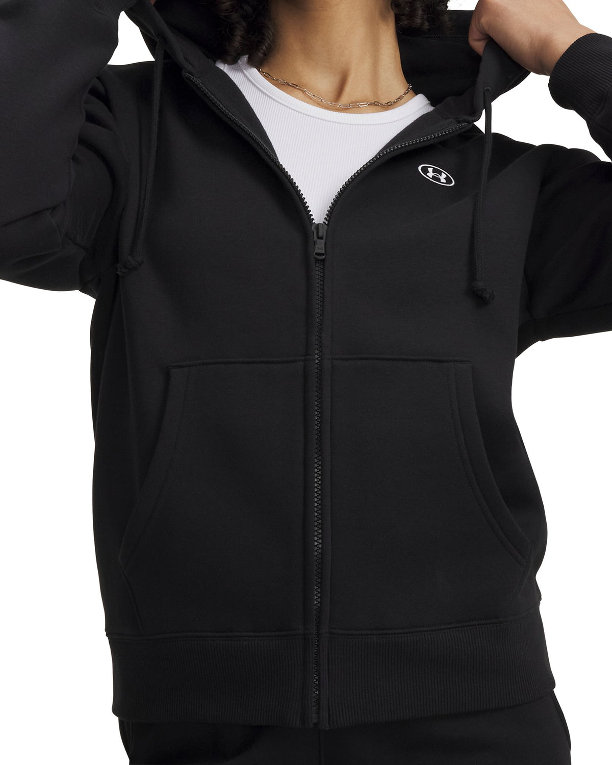 UA Rival Fleece Women's Full-Zip Hoodie - Black