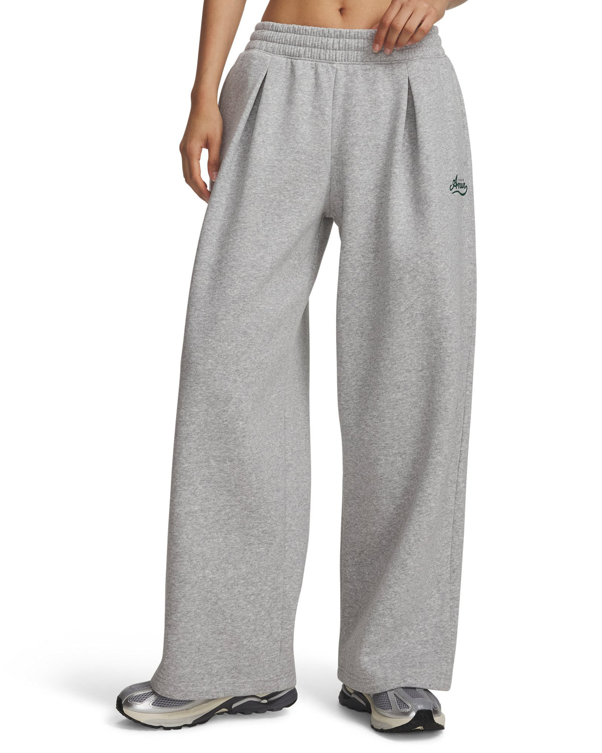 UA Rival Fleece Pleated Varsity Women's Pants - Gray