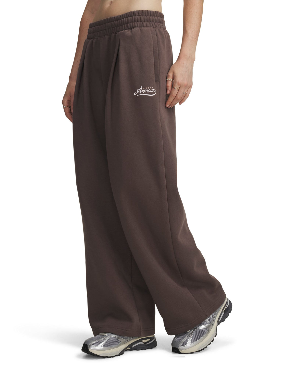 UA Rival Fleece Pleated Varsity Women's Pants - Brown