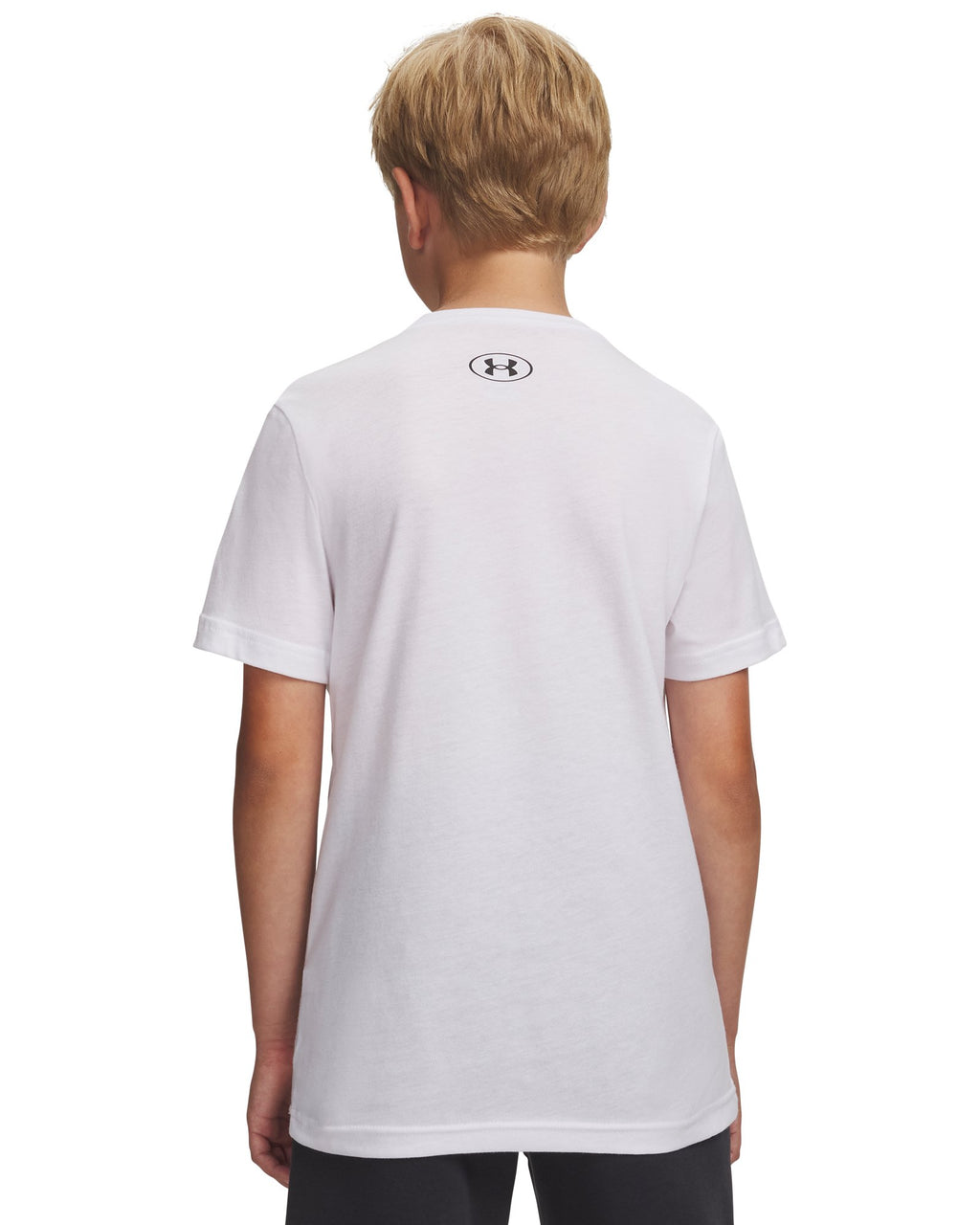 UA Patch Pack Wordmark Boys' Short Sleeve - White