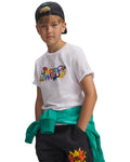 UA Patch Pack Wordmark Boys' Short Sleeve - White