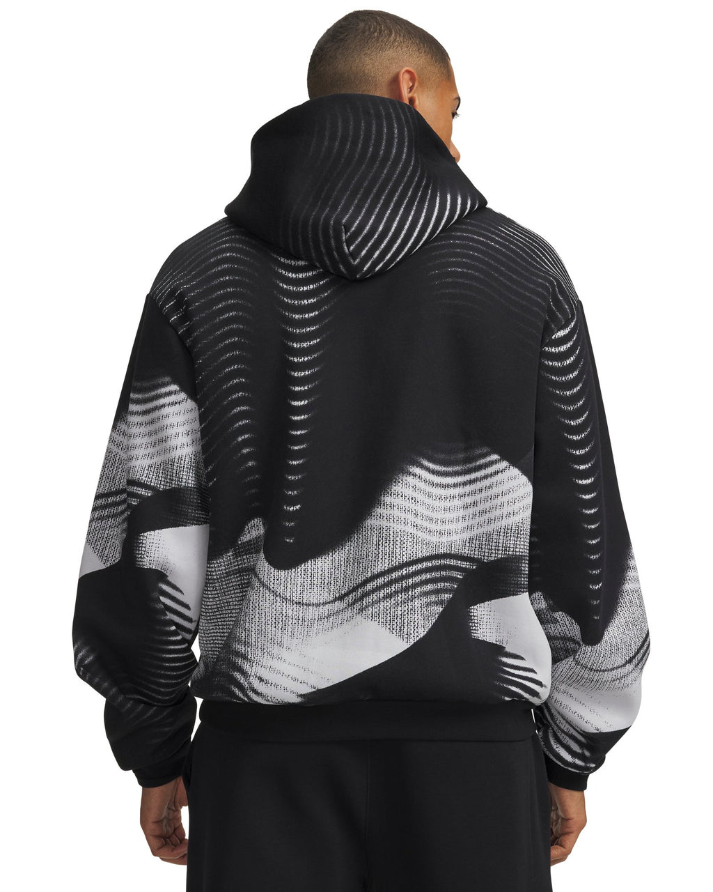 UA Icon Fleece Printed Men's Hoodie - Black