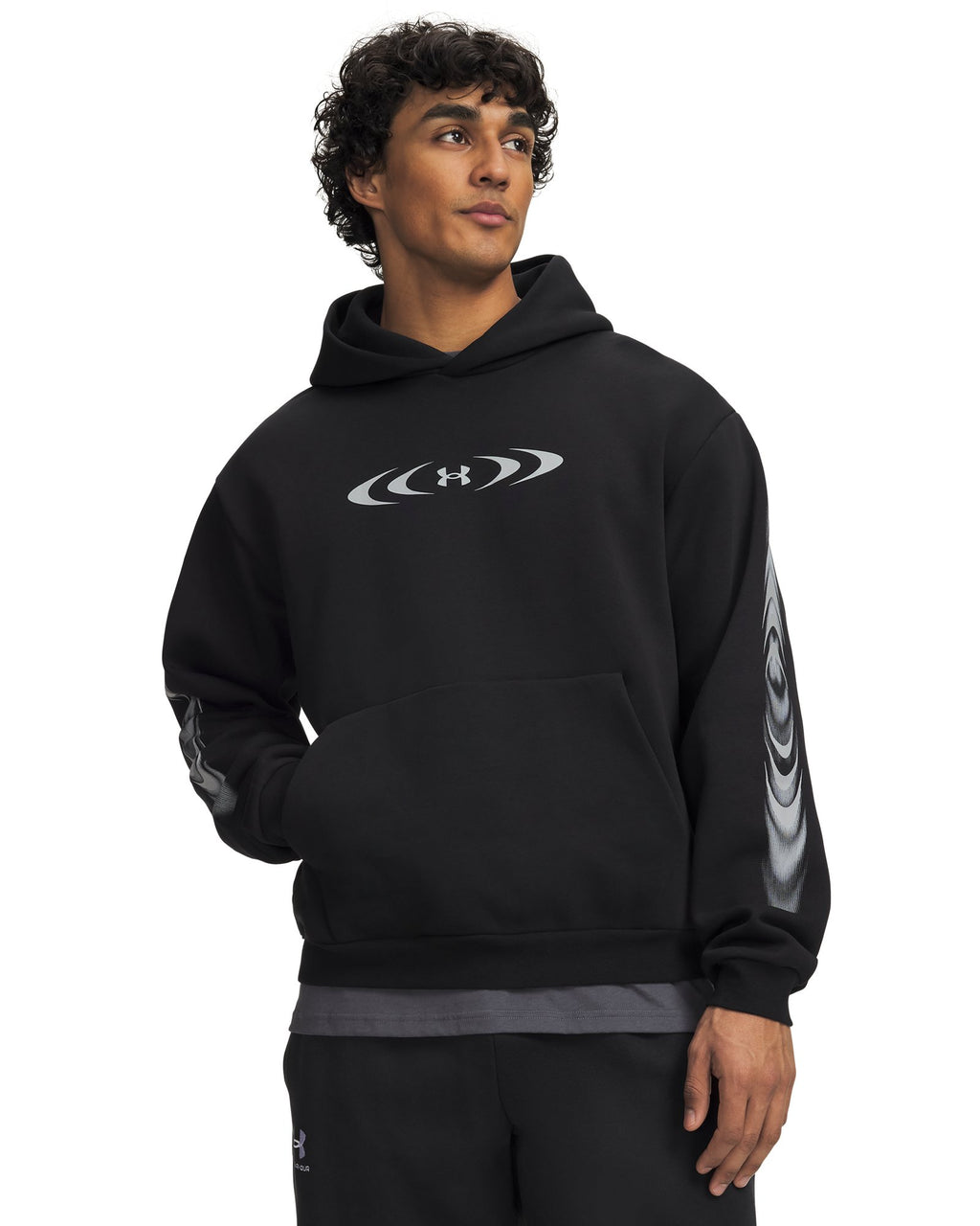 UA Icon Fleece Graphic Men's Hoodie - Black