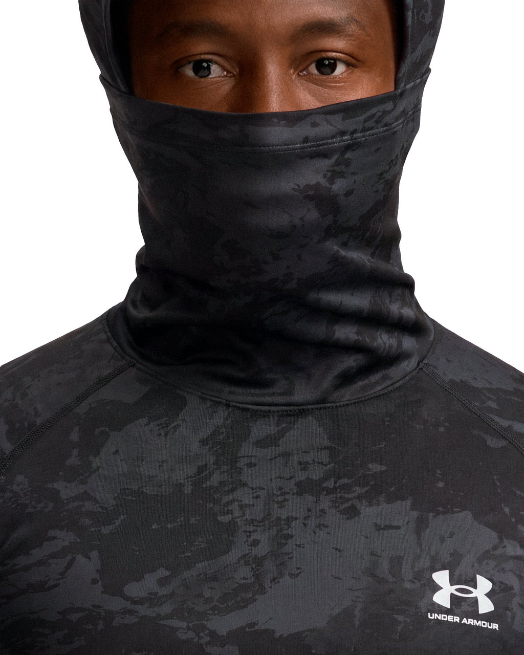 ColdGear® Printed Men's Balaclava Hoodie - Black