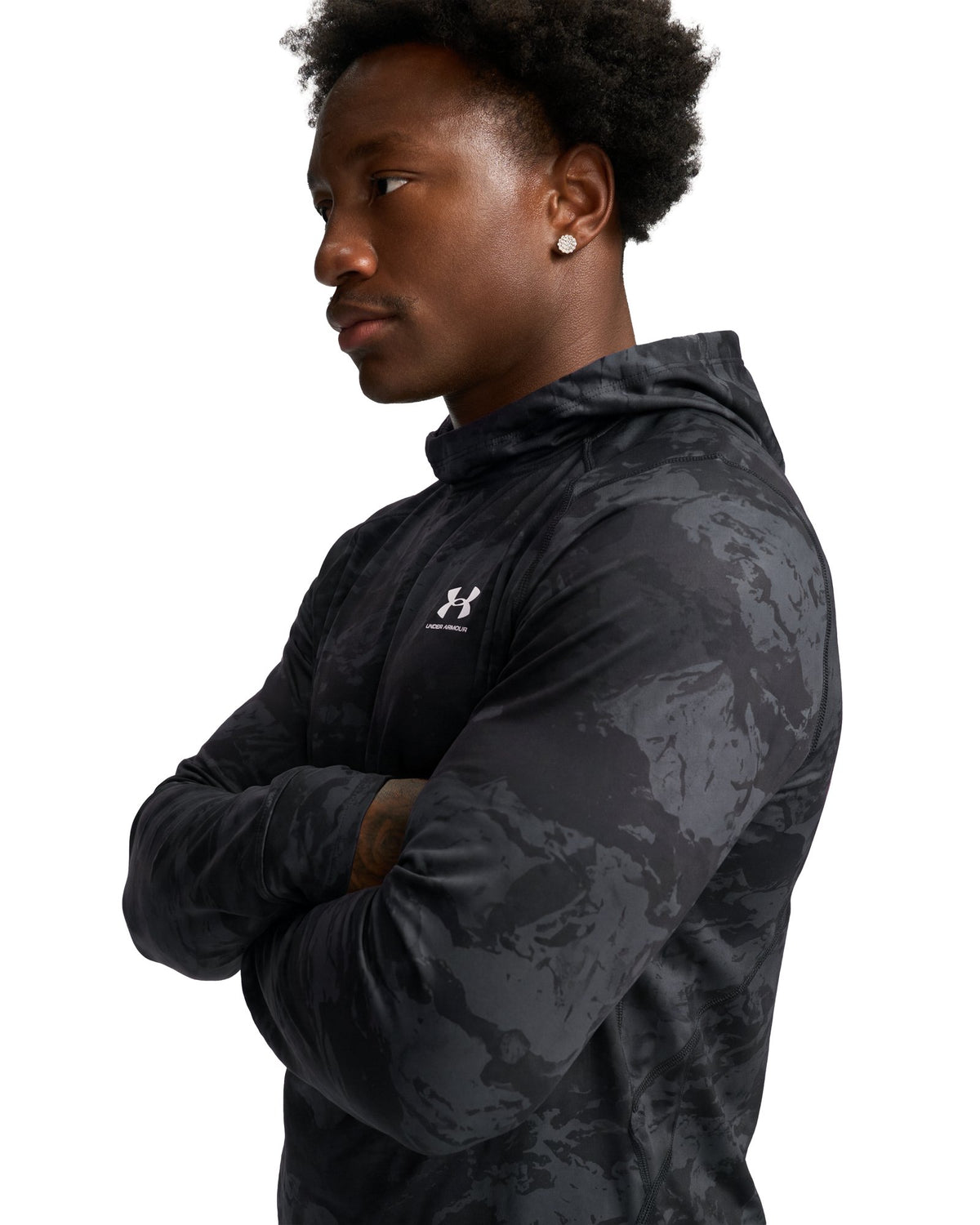 ColdGear® Printed Men's Balaclava Hoodie - Black