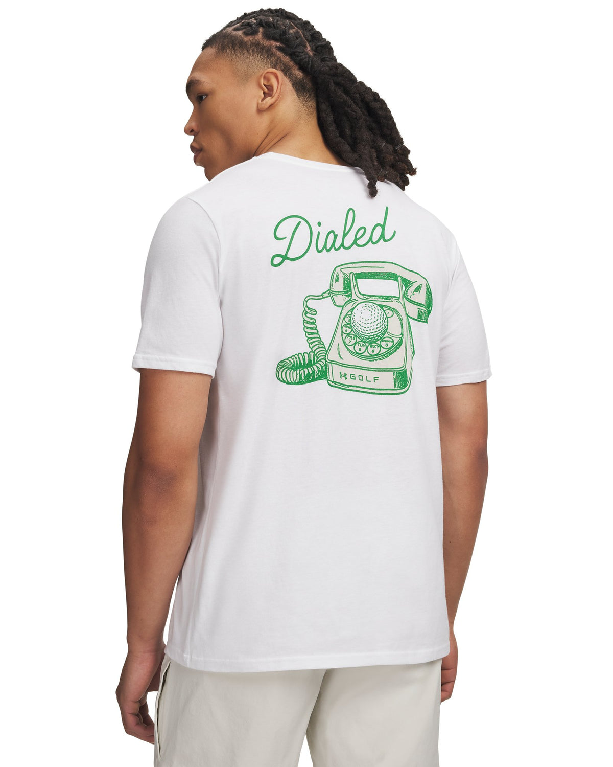UA Golf Dialed Men's Short Sleeve - White