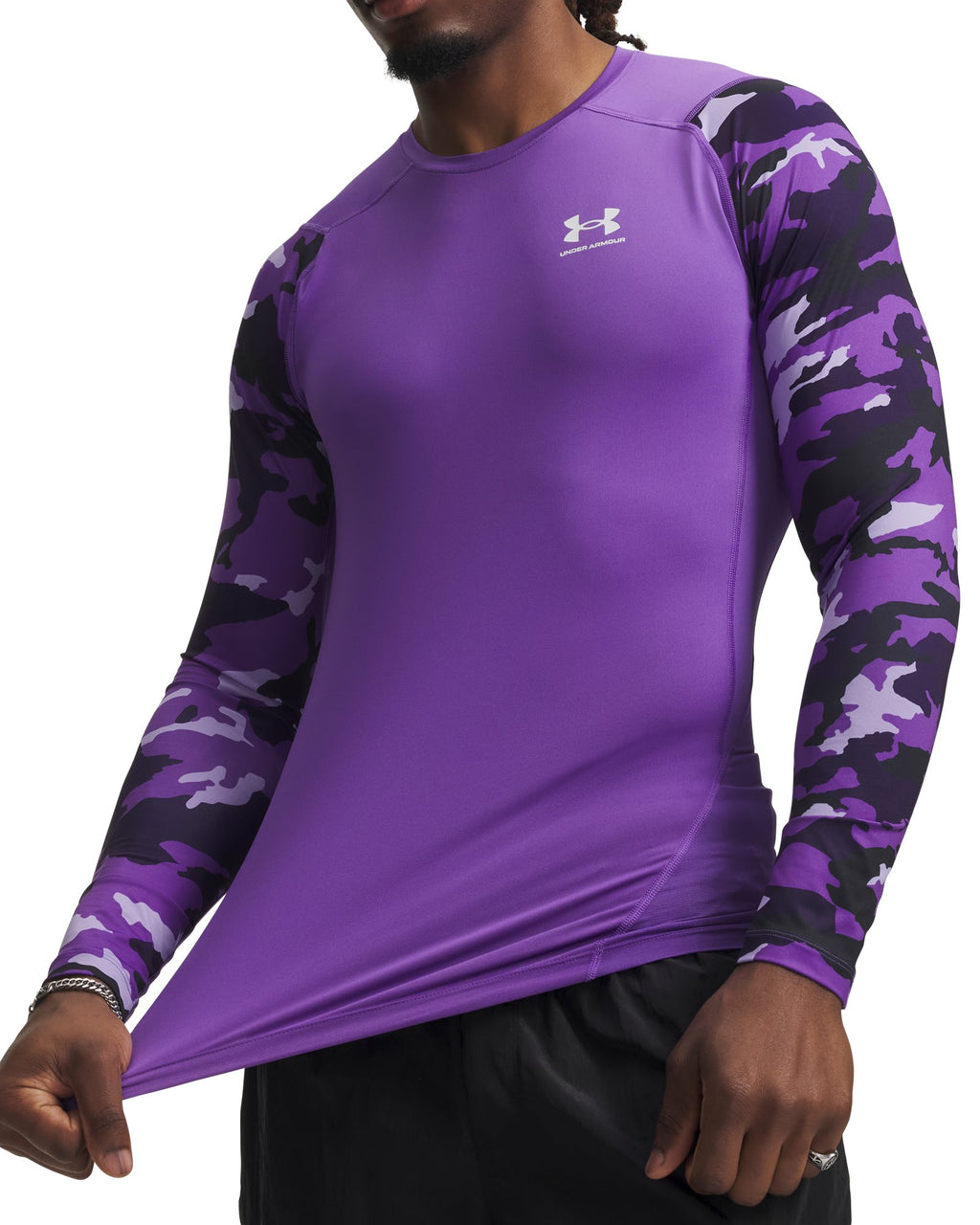 HeatGear® Compression Colorblock Men's Long Sleeve - Black