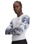 HeatGear® Compression Colorblock Men's Long Sleeve - White