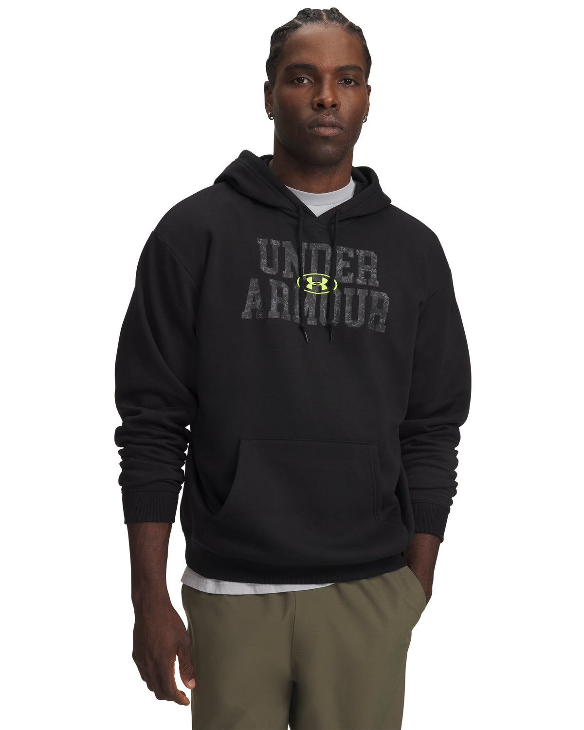 UA Rival Fleece Camo Fill Men's Hoodie - Black