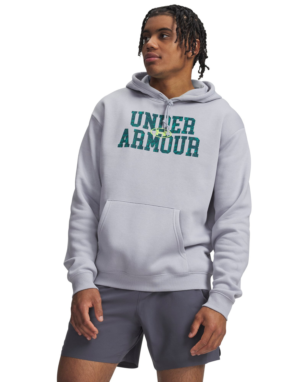 UA Rival Fleece Camo Fill Men's Hoodie - Gray