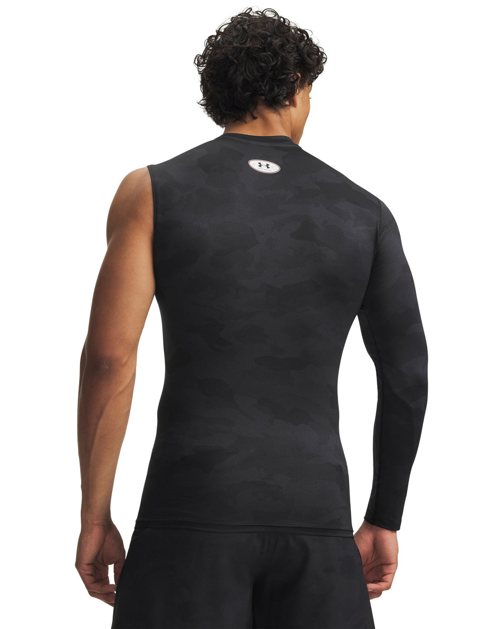 HeatGear® Asymmetrical Right Top Printed Men's Long Sleeve - Gray