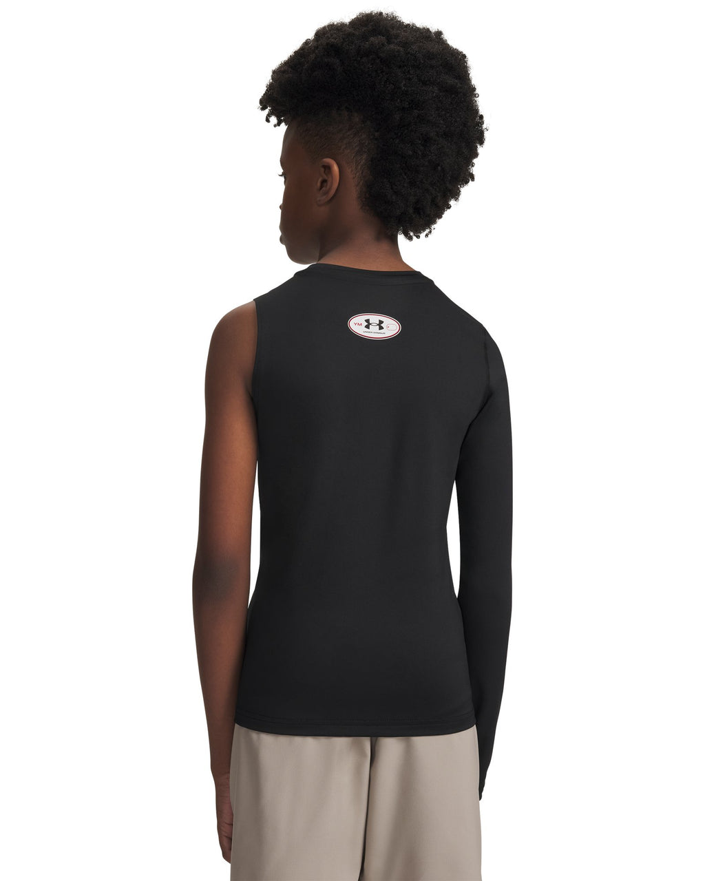 HeatGear® Asymmetrical Right Boys' Long Sleeve - Black