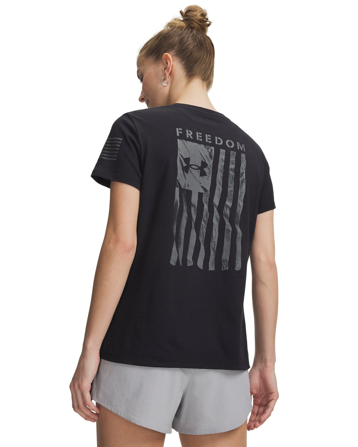 UA Freedom Flag Women's Short Sleeve - Black
